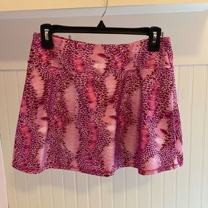 Queen of the court hot pink printed tennis skirt size small